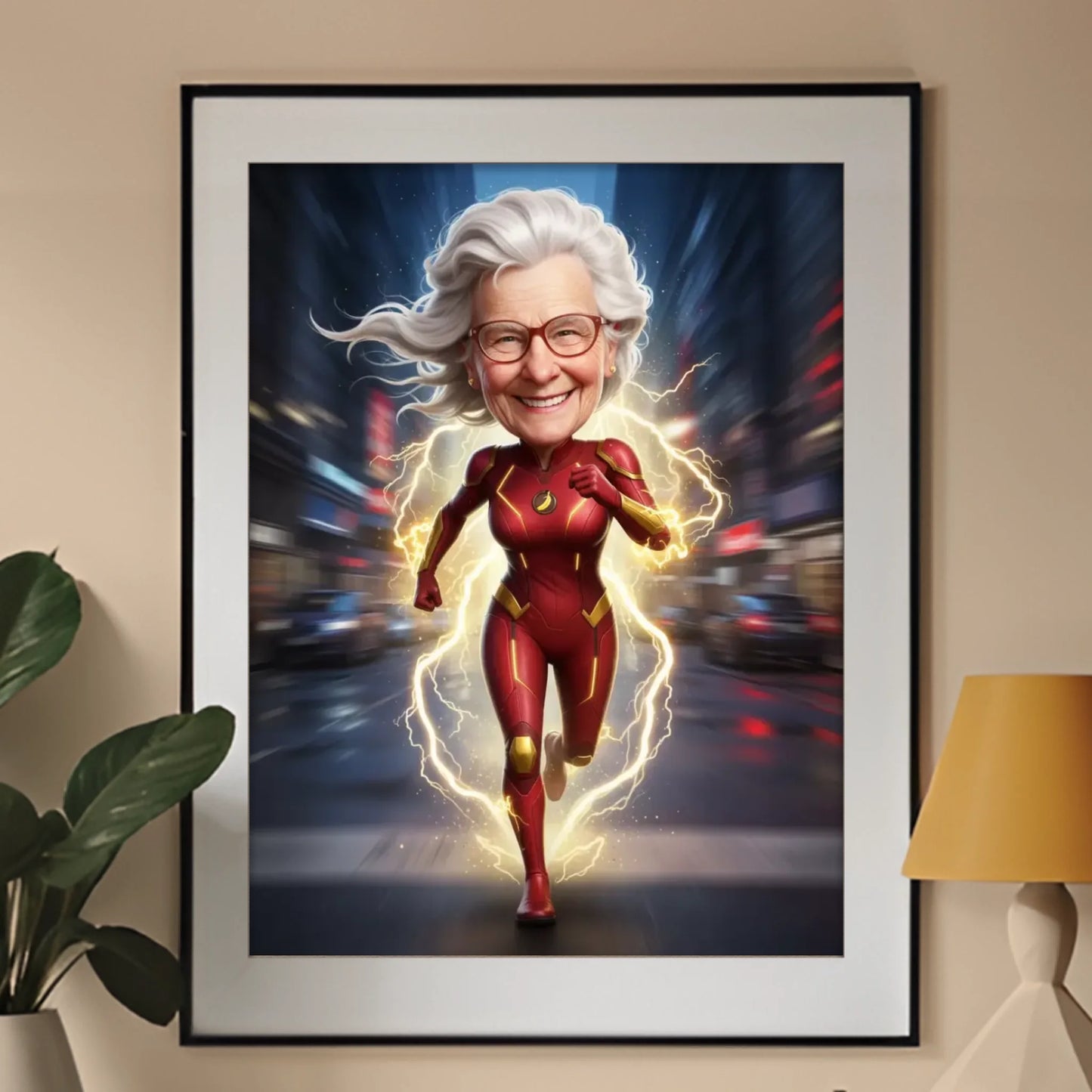 Super-Szybka Babcia  - Karykatura ze zdjęcia