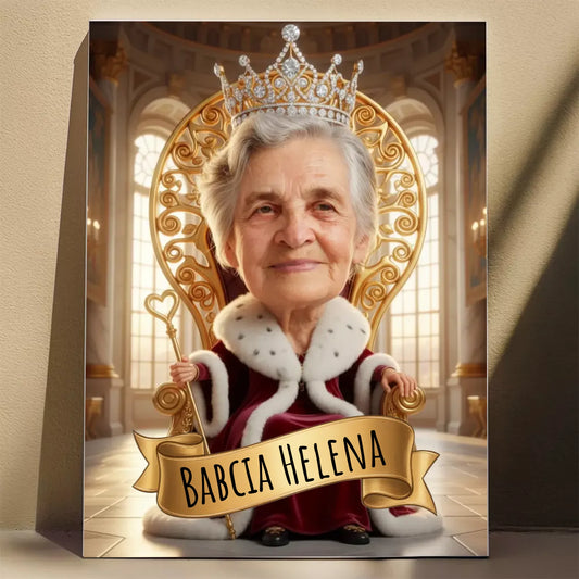 Babcia Królowa Rodziny  - Karykatura ze zdjęcia