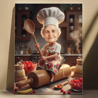 Babcia Mistrzyni Kuchni  - Karykatura ze zdjęcia