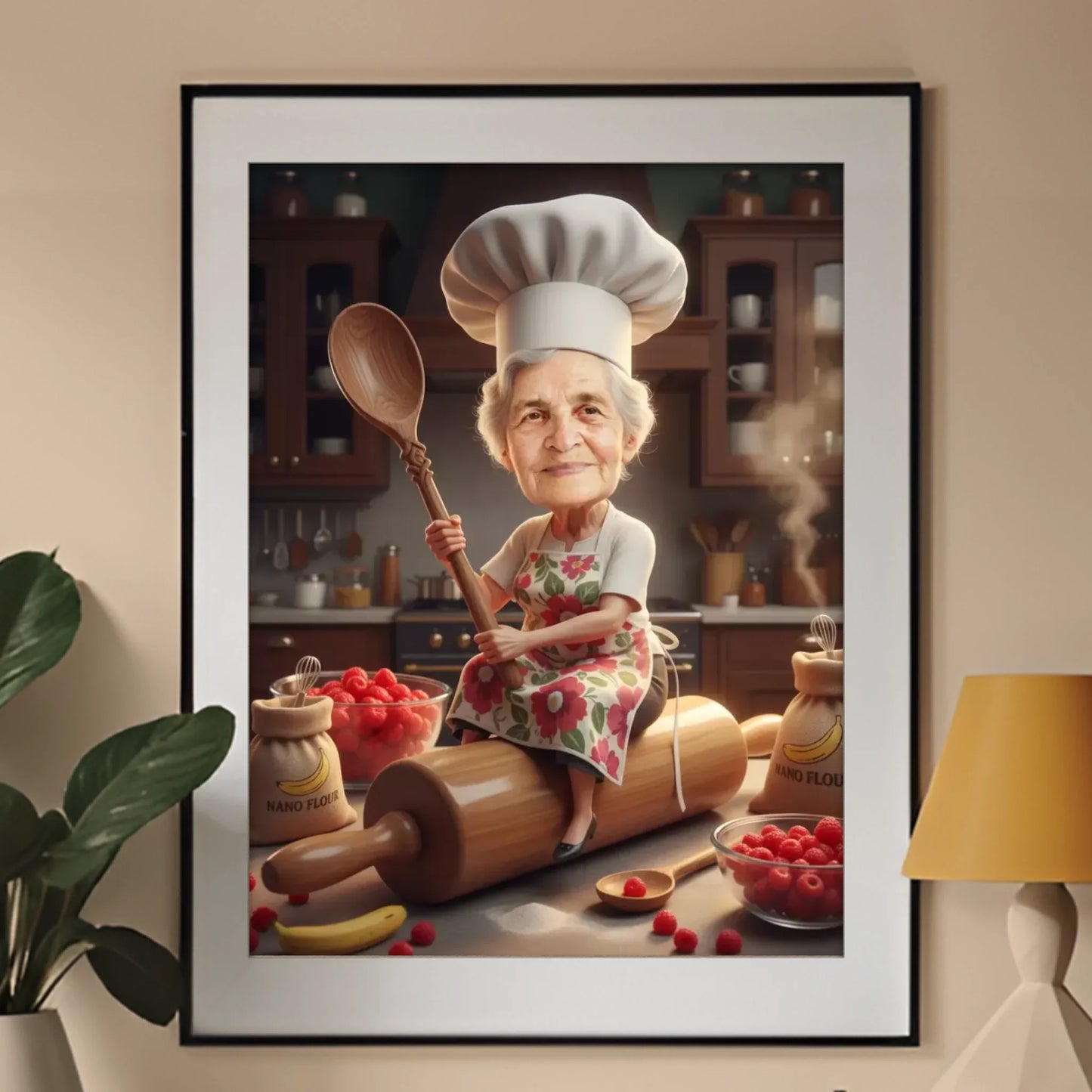 Babcia Mistrzyni Kuchni  - Karykatura ze zdjęcia