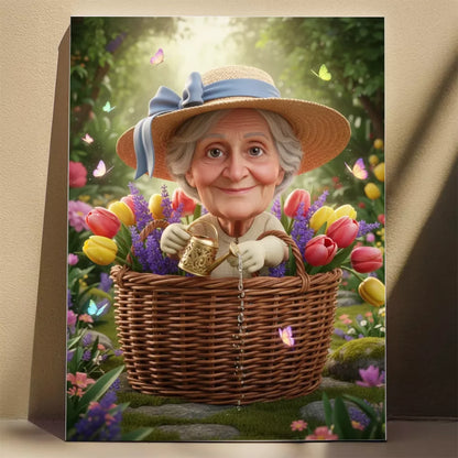 Babcia Ogrodniczka  - Karykatura ze zdjęcia