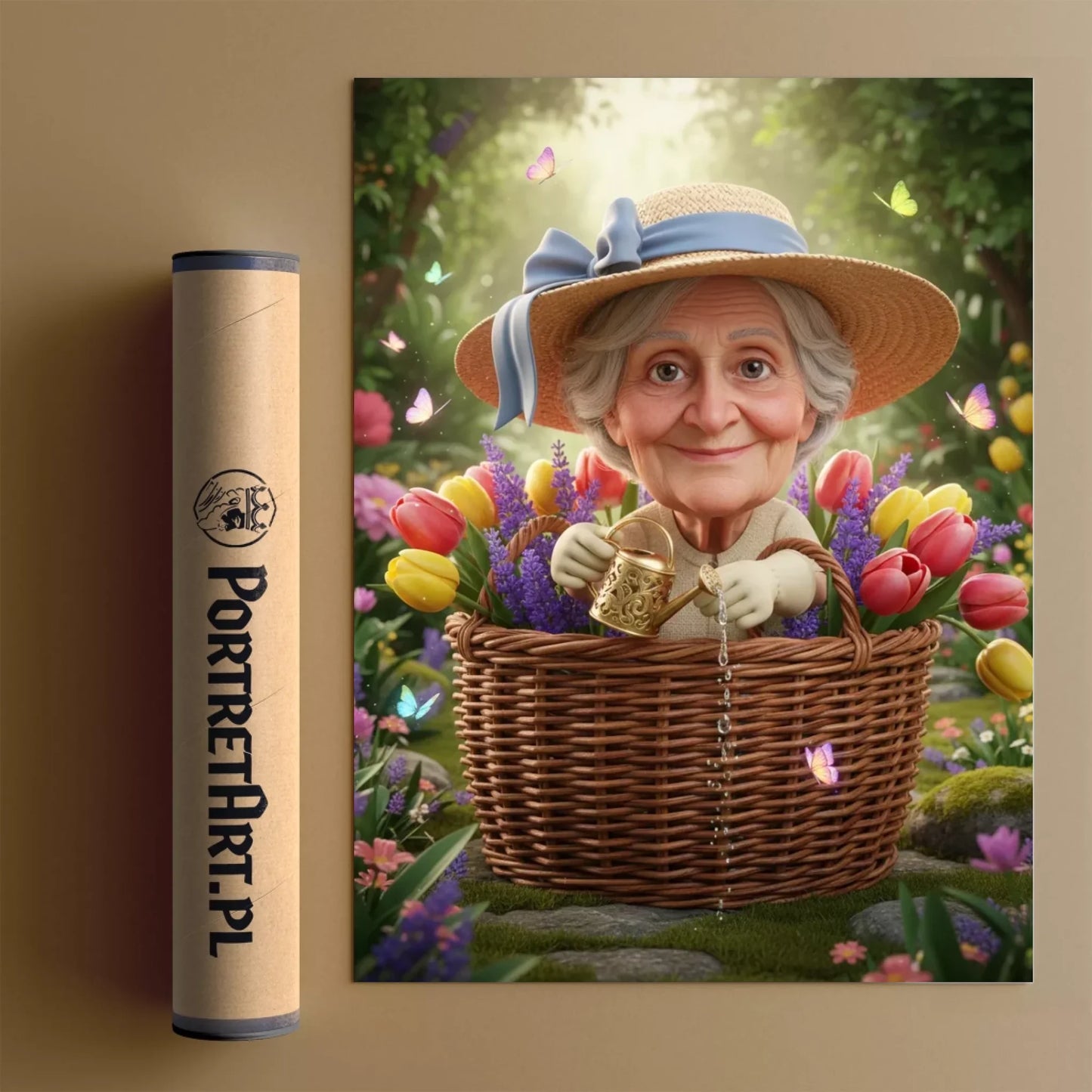 Babcia Ogrodniczka  - Karykatura ze zdjęcia