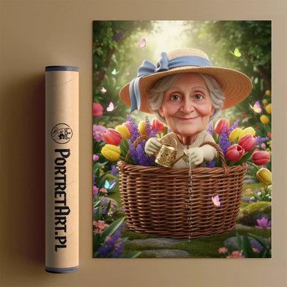Babcia Ogrodniczka  - Karykatura ze zdjęcia