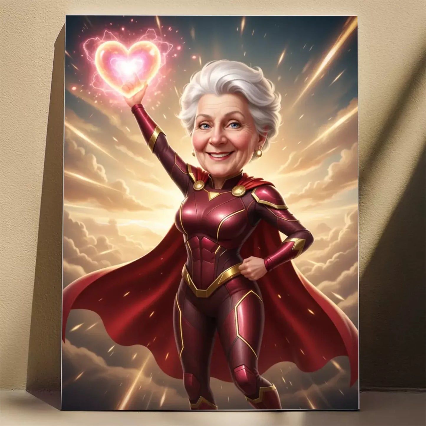 Super Babcia Serca  - Karykatura ze zdjęcia