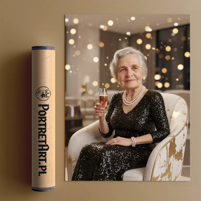 Babcia Glamour 3D - Karykatura ze zdjęcia