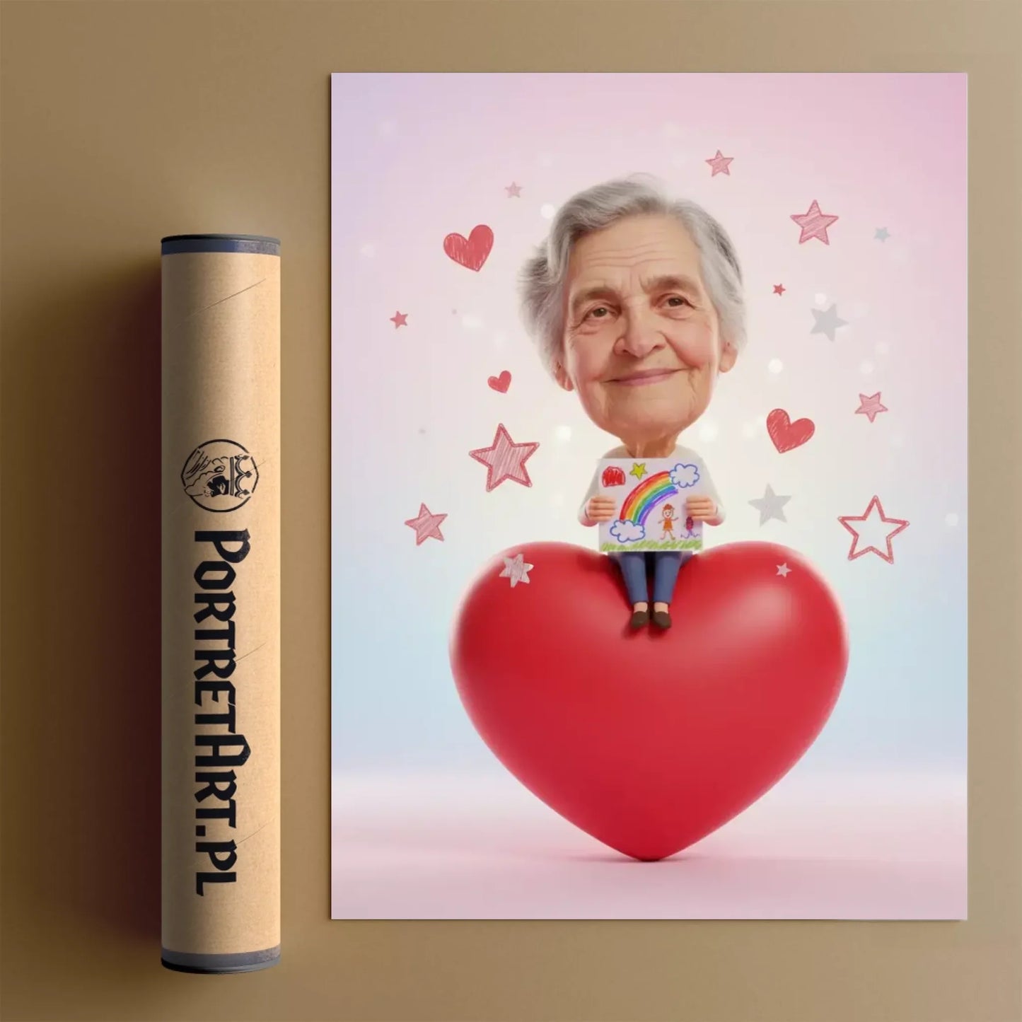 Babcia od Wnuków  - Karykatura ze zdjęcia