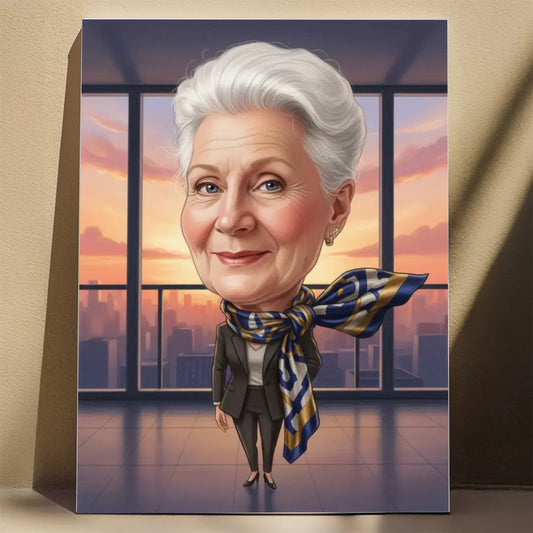 Nowoczesny Luksus Babcia - Karykatura ze zdjęcia