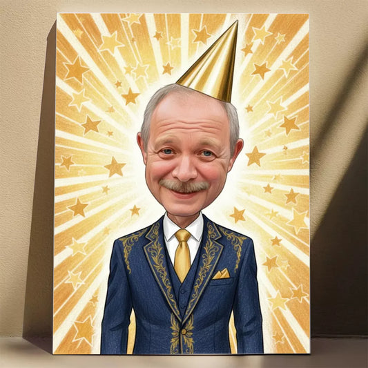 Dziadek Legenda - Karykatura ze zdjęcia