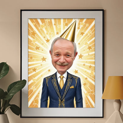 Dziadek Legenda - Karykatura ze zdjęcia