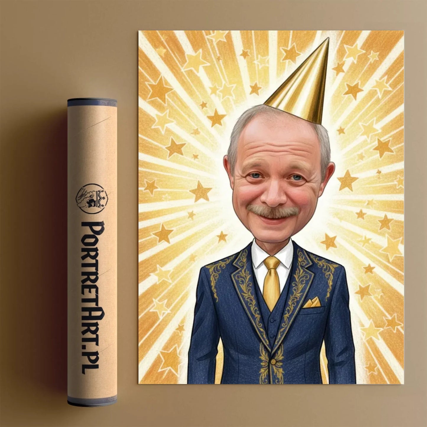 Dziadek Legenda - Karykatura ze zdjęcia