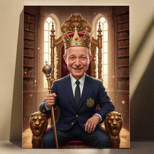 Dziadek Król Rodziny - Karykatura ze zdjęcia