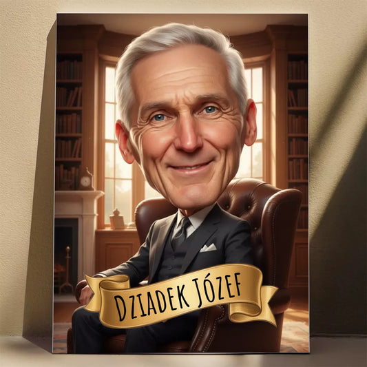 Dziadek z Klasą #2 - Karykatura ze zdjęcia