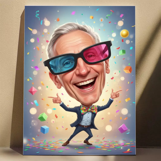 Dziadek z Humorem 3D - Karykatura ze zdjęcia