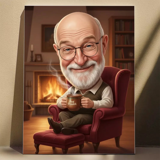 Dziadek Domowy Spokój 3D - Karykatura ze zdjęcia