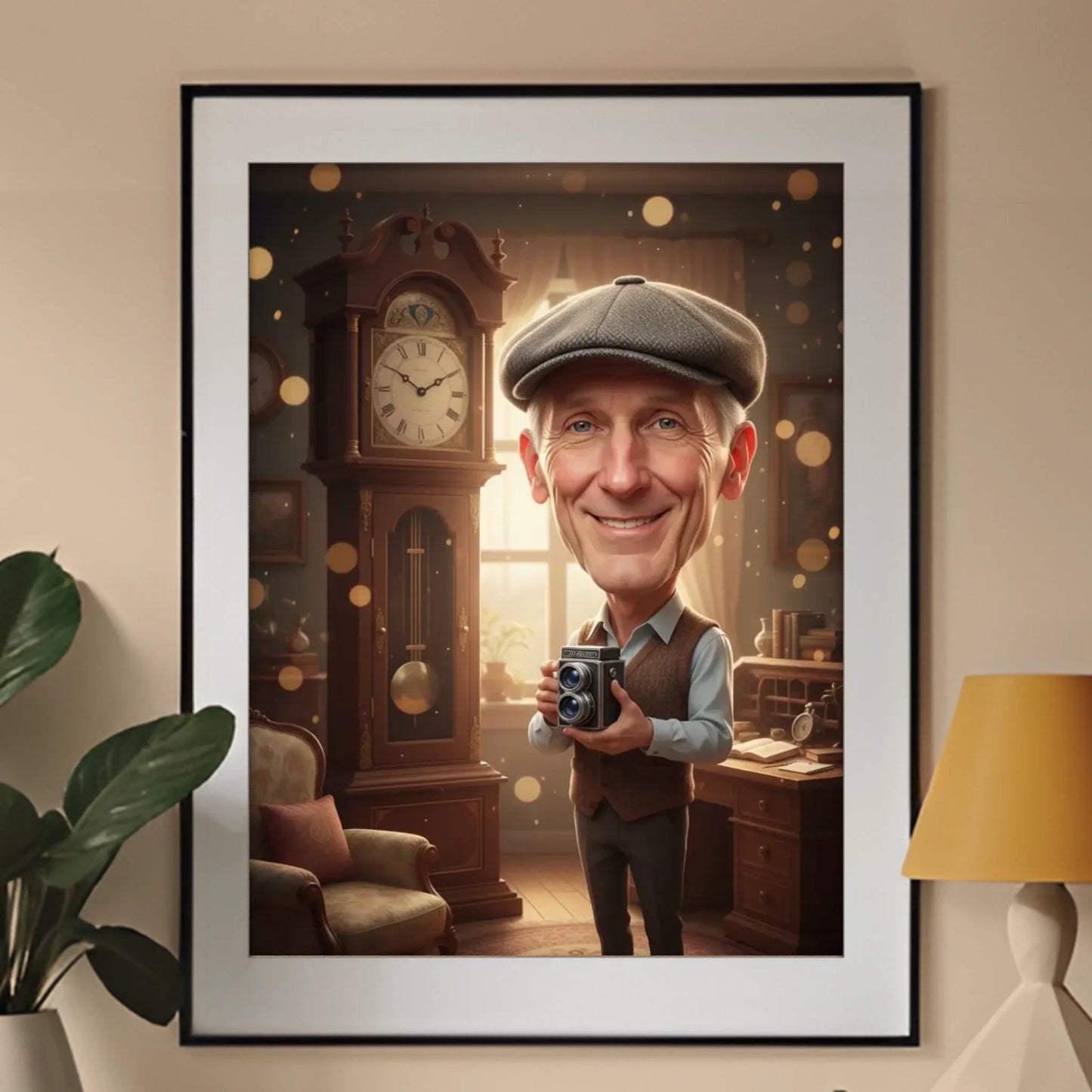 Dziadek Retro 3D - Karykatura ze zdjęcia