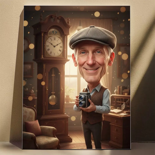 Dziadek Retro 3D - Karykatura ze zdjęcia