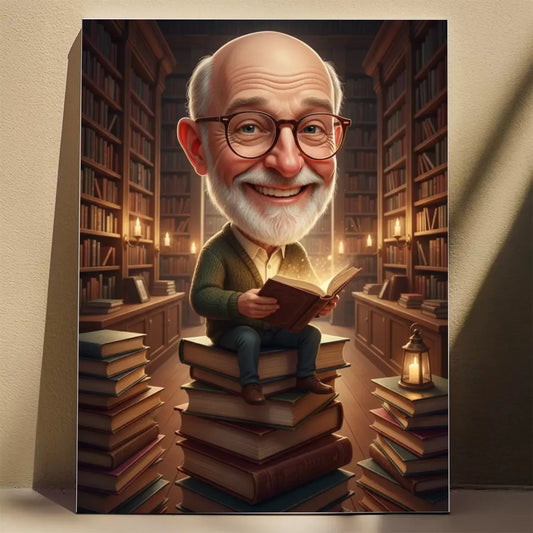 Dziadek z Klasą 3D - Karykatura ze zdjęcia