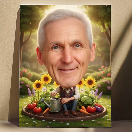Dziadek Ogrodnik 3D - Karykatura ze zdjęcia