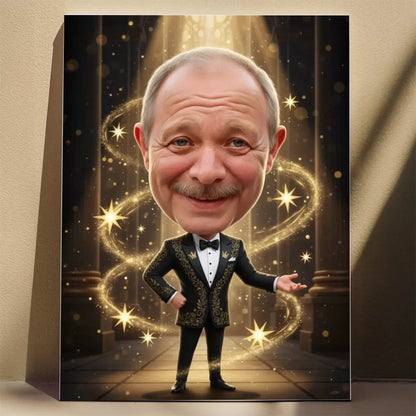 Dziadek Czarujacy - Karykatura ze zdjęcia