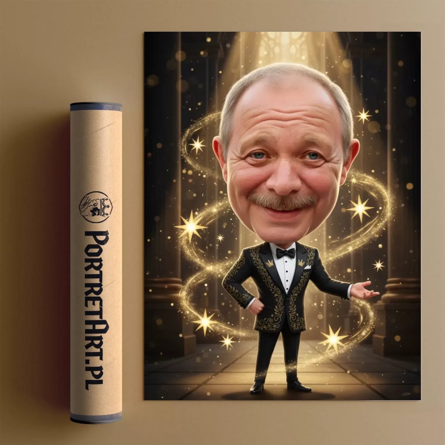 Dziadek Czarujacy - Karykatura ze zdjęcia