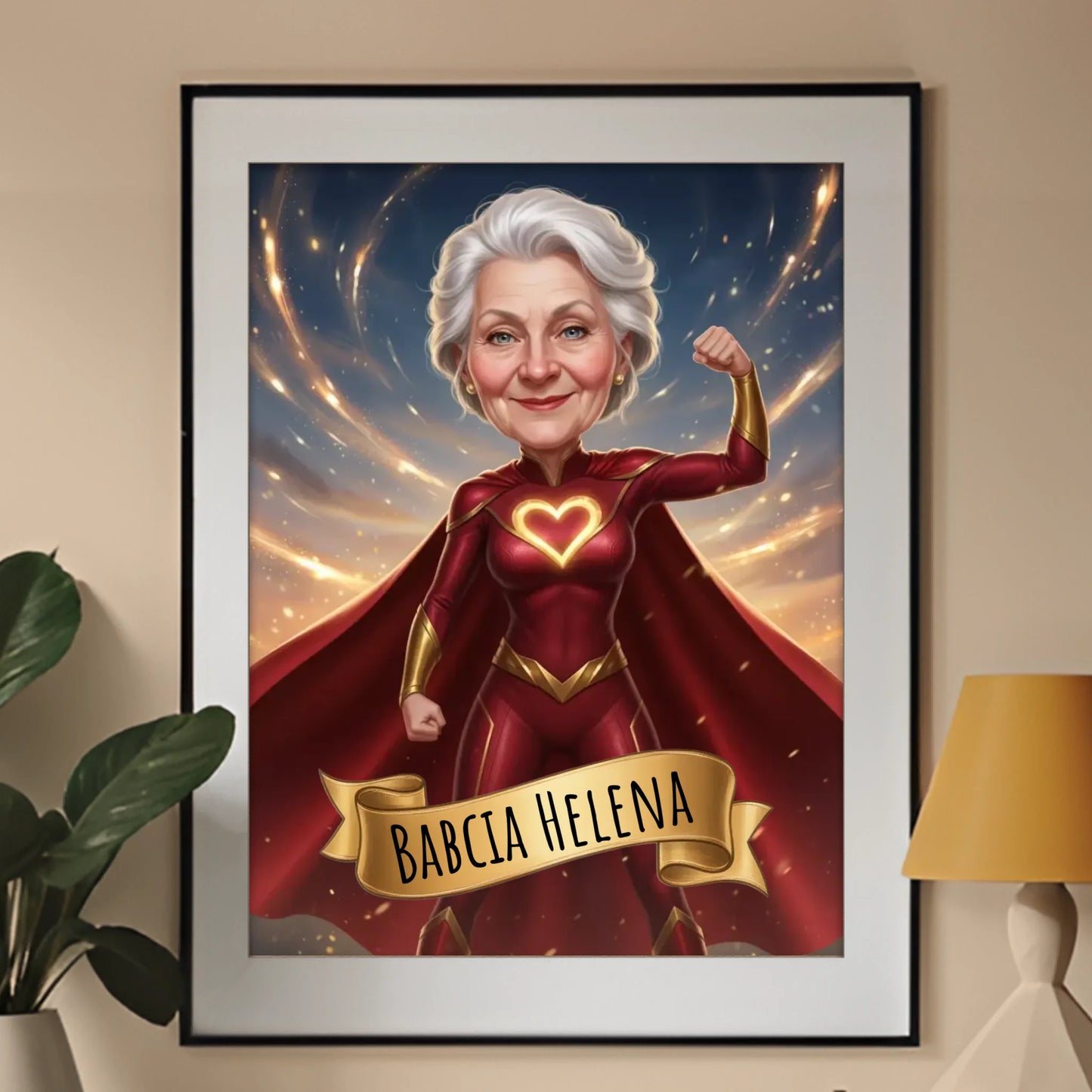 Super Babcia - Karykatura ze zdjęcia