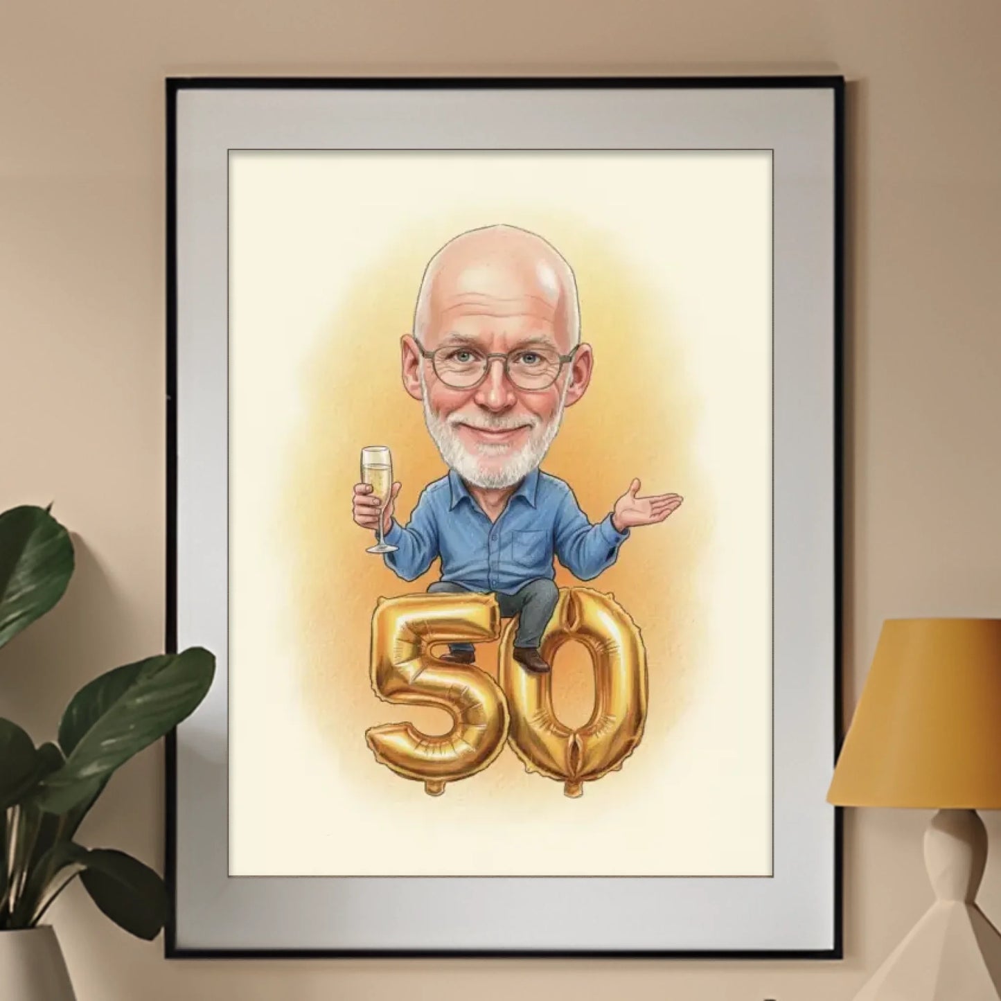 Karykatura - produkt - obraz w ramce - Portretart