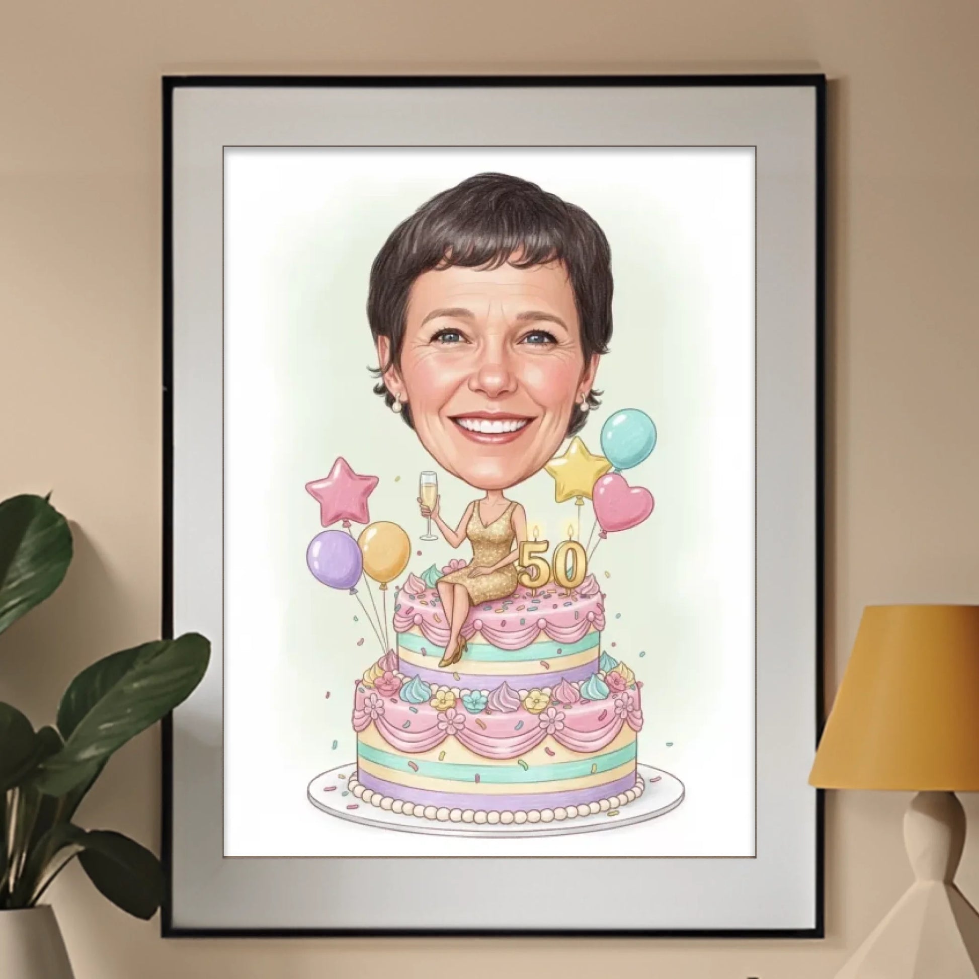 Karykatura - produkt - obraz w ramce - Portretart