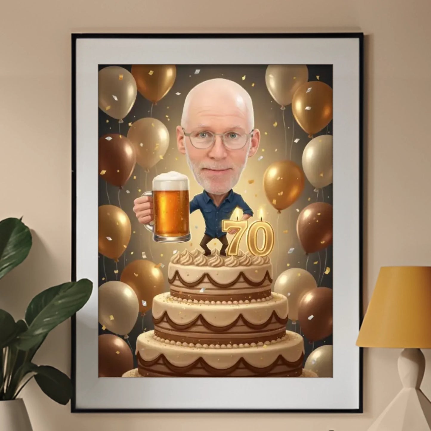 Karykatura - produkt - obraz w ramce - Portretart