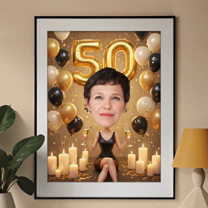 Karykatura - produkt - obraz w ramce - Portretart