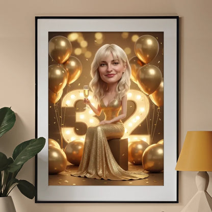 Karykatura - produkt - obraz w ramce - Portretart