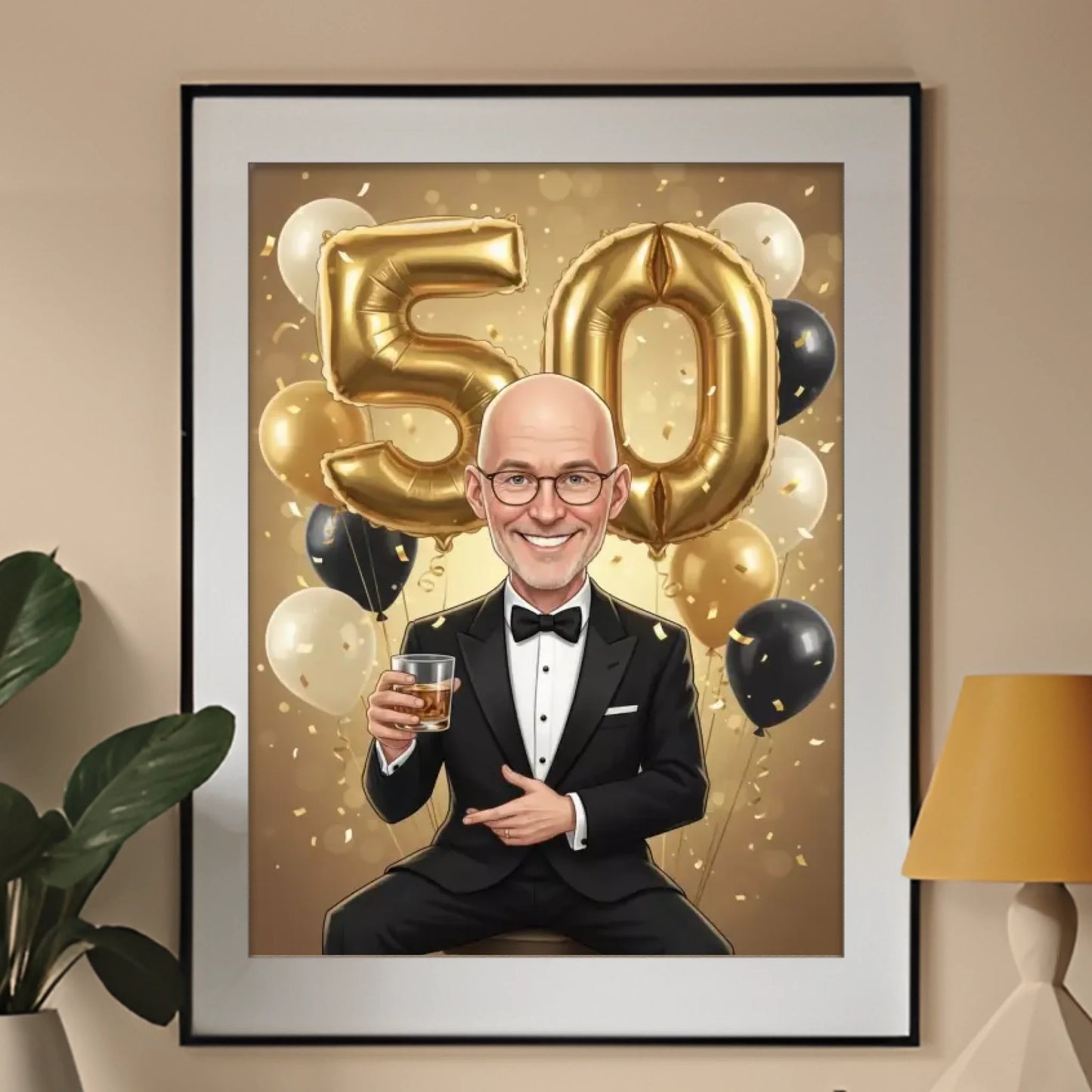 Karykatura - produkt - obraz w ramce - Portretart