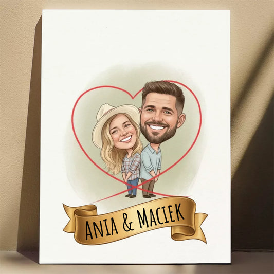 Związani Czerwoną Nitką Przeznaczenia - Karykatura ze zdjęcia