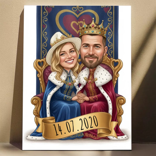 Jako Król i Królowa - Karykatura ze zdjęcia