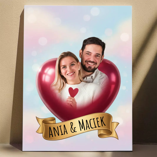 W Balonowym Serduszku 3D - Karykatura ze zdjęcia