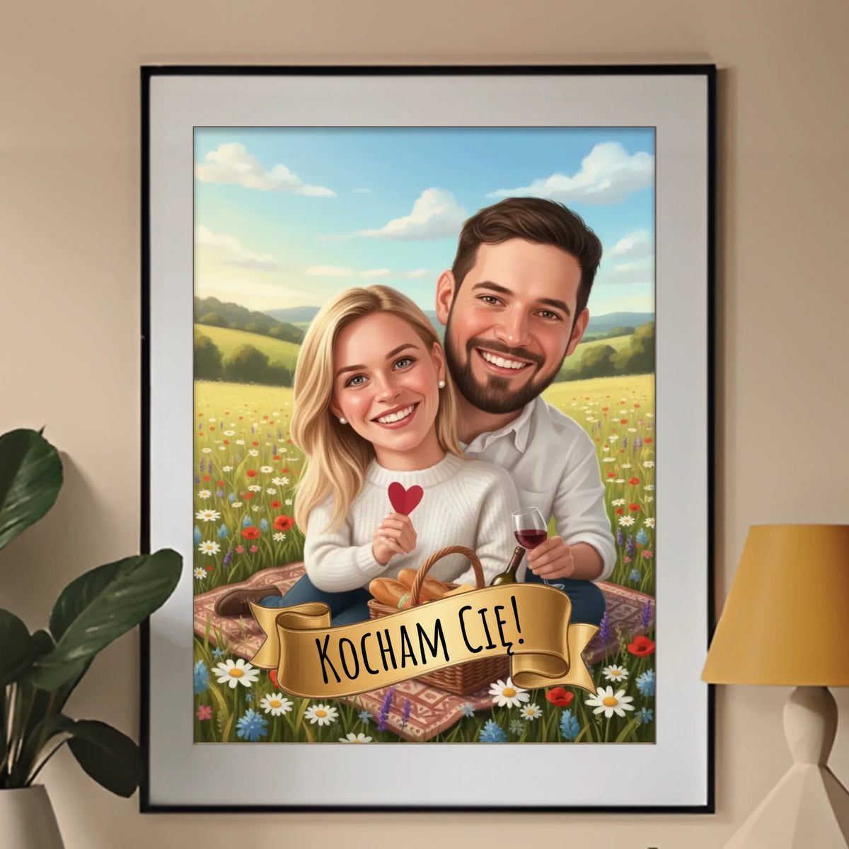 Na Kocu Piknikowym 3D - Karykatura ze zdjęcia