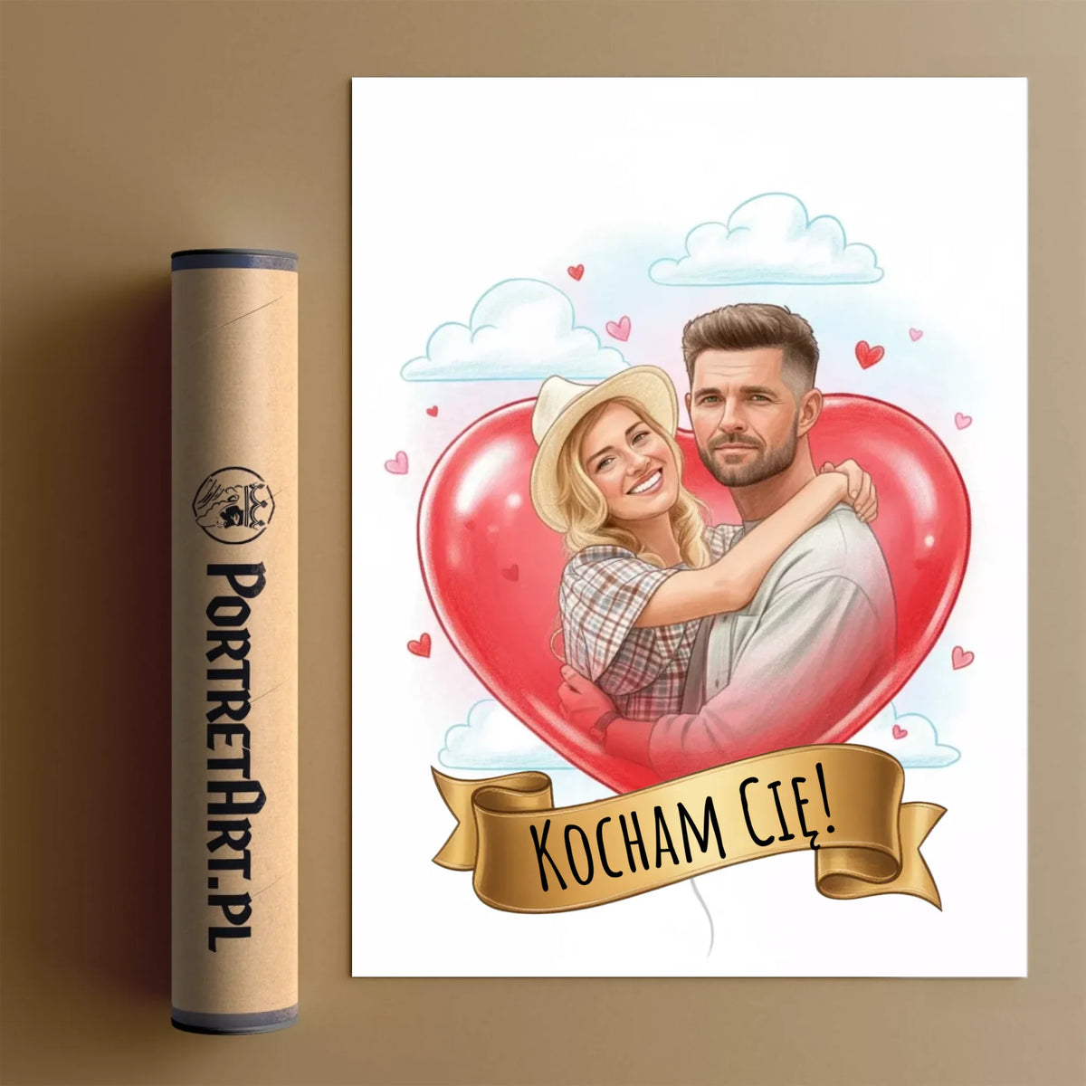 W Balonowym Serduszku - Karykatura ze zdjęcia