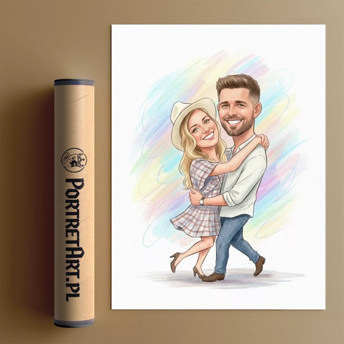 Tanecznym Krokiem - Karykatura ze zdjęcia