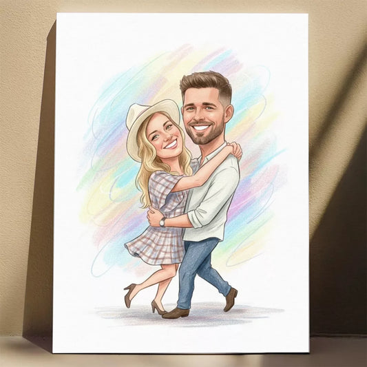 Tanecznym Krokiem - Karykatura ze zdjęcia