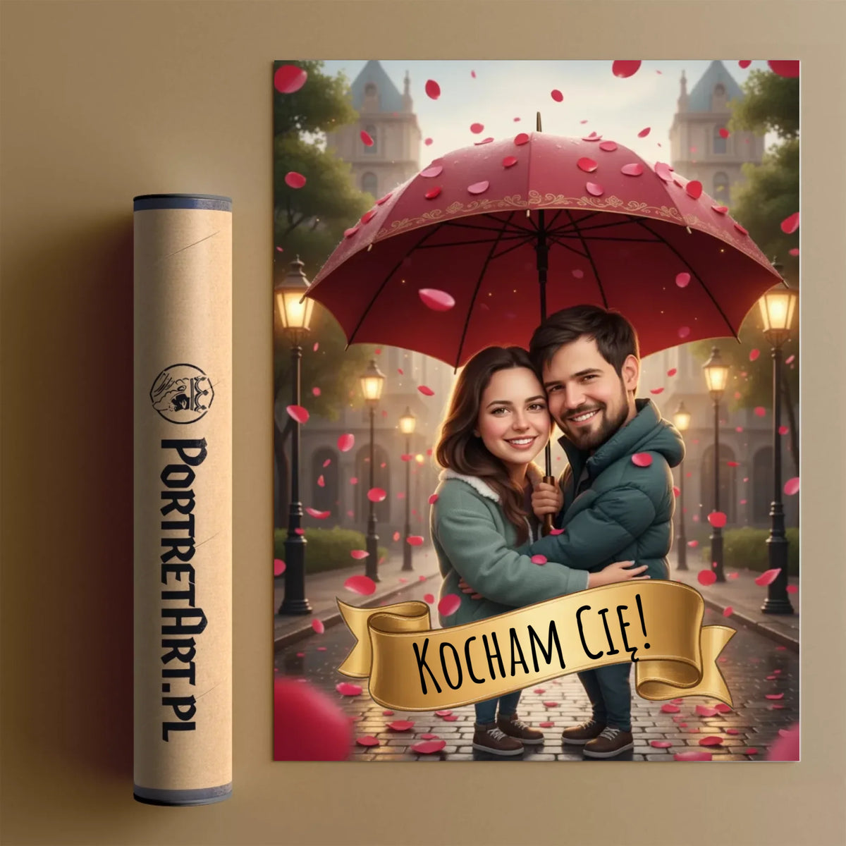 Pod Parasolem 3D - Karykatura ze zdjęcia