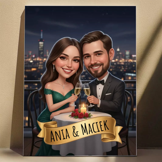 Romantyczna Scena 3D - Karykatura ze zdjęcia