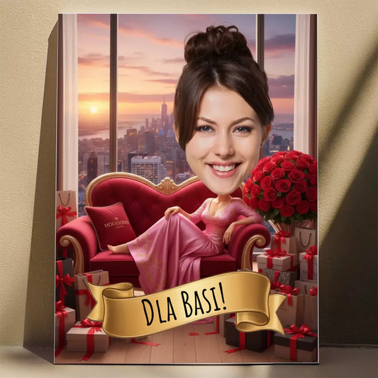 Bogini Walentynek - Karykatura ze zdjęcia