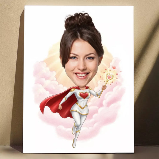 Niebiańska Moc - Karykatura ze zdjęcia