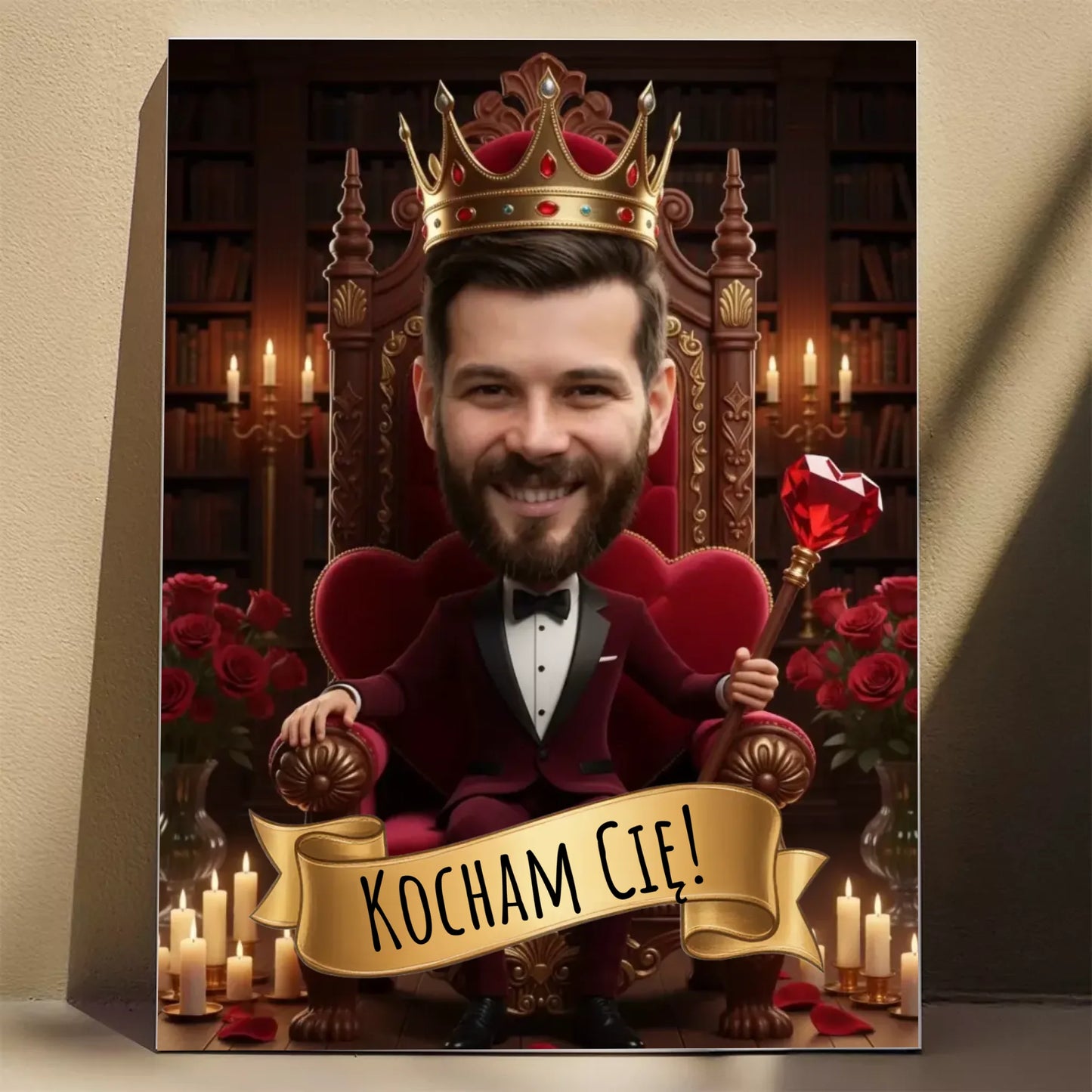 Król Serc - Karykatura ze zdjęcia