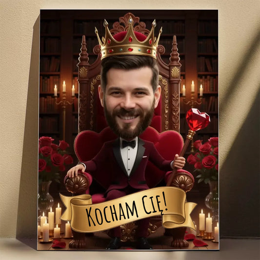 Król Serc - Karykatura ze zdjęcia