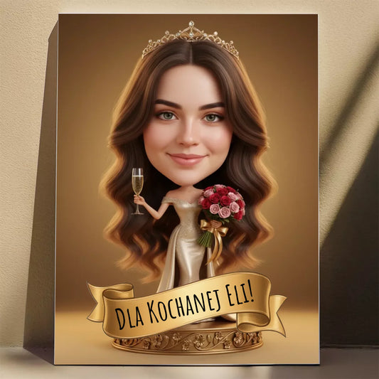 Królowa Dnia Kobiet 3D - Karykatura ze zdjęcia