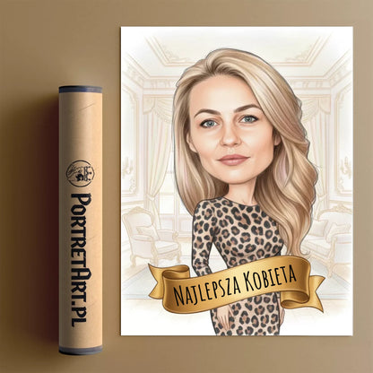 Domowa Królowa - Karykatura ze zdjęcia