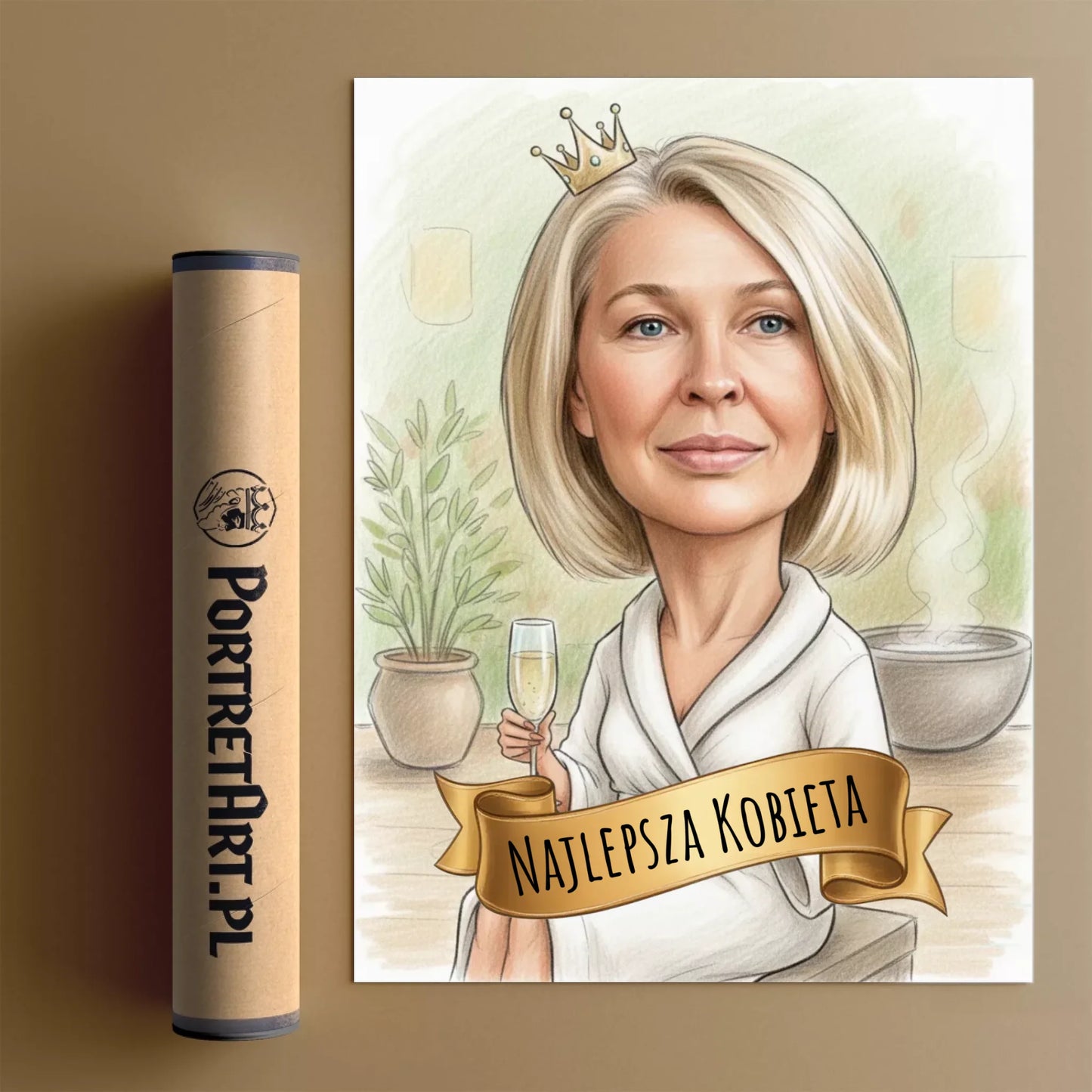 Królowa Weekendowego Relaksu - Karykatura ze zdjęcia