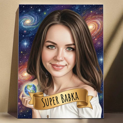 Szefowa Galaktyki - Karykatura ze zdjęcia