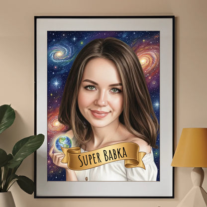 Szefowa Galaktyki - Karykatura ze zdjęcia