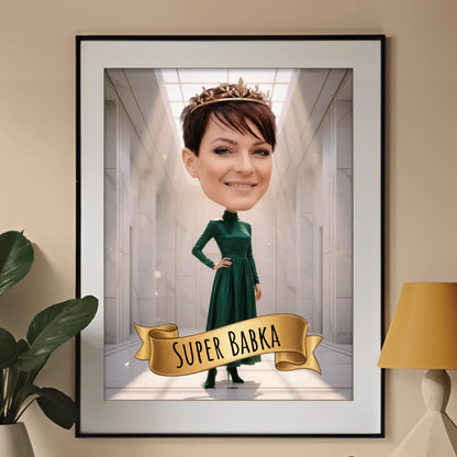 Nowoczesna Monarchini 3D - Karykatura ze zdjęcia